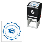 Simple round custom self inking stamps with logo  zelfinktende stempel (In situ)