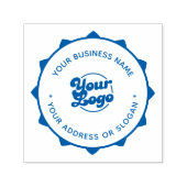 Simple round custom self inking stamps with logo  zelfinktende stempel (Design)