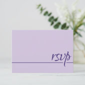 Simple RSVP de mariage lilas violet (Debout devant)