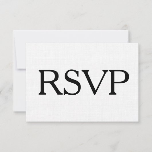 Simple RSVP noir et blanc et Entree Choice (Devant)