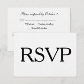 Simple RSVP noir et blanc et Entree Choice (Devant / Derrière)