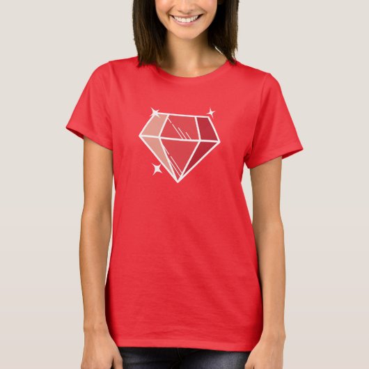Simple Ruby Gemstone T-shirt (Voorkant)