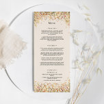 Simple Russe Automne Beige Mariage plat Menu<br><div class="desc">Cette Simple Rustic Fall Beige Mariage Flat Menu design dispose d'une palette neutre intemporelle de beige et or avec des ornements colorés délicatement muets de branches dorées et de jolis floraux d'automne avec des feuilles en rouge, cuivre, rose poussiéreux, orange brûlé, terre cuite, et la pleine couleur d'automne fleurissent. Ces...</div>