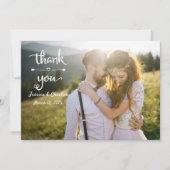 Simple Russe écriture Mariage photo Merci photo (Devant)