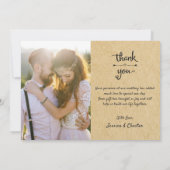 Simple Russe écriture Mariage photo Merci photo (Dos)