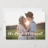 Simple Russe Nous l'avons fait Faire-part officiel (Devant)