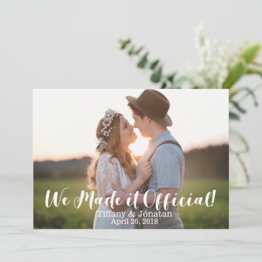 Simple Russe Nous l'avons fait Faire-part officiel (Debout devant)