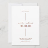 Simple Rust Boho Desert Terracotta Wedding Save The Date (Voorkant)