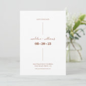 Simple Rust Boho Desert Terracotta Wedding Save The Date (Staand voorkant)