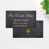 Simple Rustic Chalkboard Mariage Billet de boisson (Bureau)