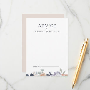 Simple Rustic Floral Wedding Advice Kaart