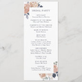 Simple Rustic Floral Wedding Programme (Dos)