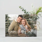 Simple Rustic-foto Save The Date (Staand voorkant)