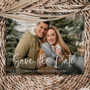 Simple Rustic-foto Save The Date