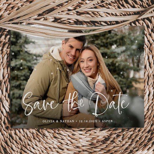 Simple Rustic-foto Save The Date
