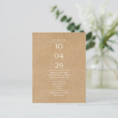 Simple Rustique Faire-Part de Mariage (Debout devant)