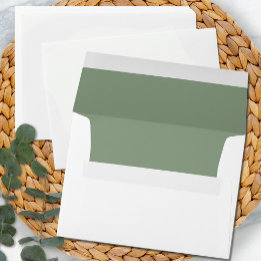 Simple Sage Greem Blanc Mariage Moderne Minimalist