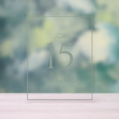 Simple Sage Green Elegant Wedding Numéro de table (Neutre)