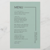 Simple Sage Green Typographie menu mariage simple (Devant)