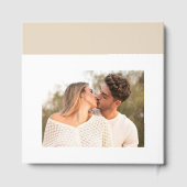 Simple Sand Beige Modern Cakkigraphy Script Photo (Verso)