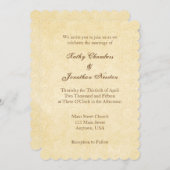 Simple Scalloped Vintage Wedding Invitation (Devant / Derrière)