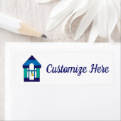 Simple Schohouse ou Church Bell Tower Étiquettes (En situation)