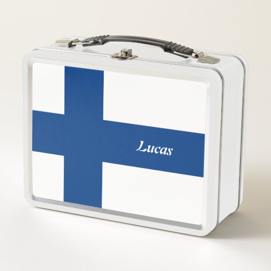 Simple School Finland Flag Souvenir gepersonalisee (Voorkant)