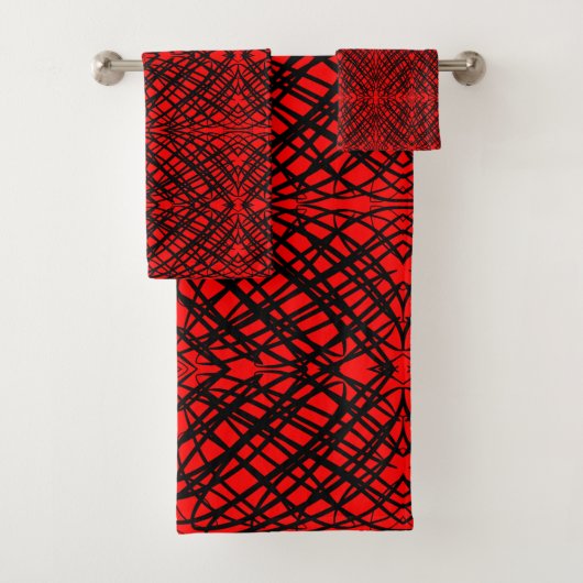 Simple Scribble | Carreaux miroir | Rouge | (En situation)