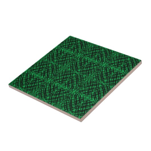 Simple Scribble | Carreaux miroir | Vert | (Côté)