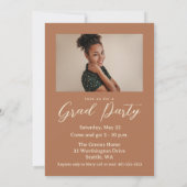 Simple Script Afstuderen Photo Announcement Kaart (Achterkant)