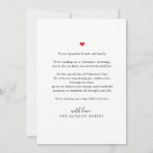 Simple Script Black Heart Valentijns Card Foto Kaart (Achterkant)