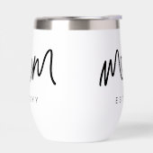 Simple Script Cœur Mère Maman Établie Noir (Gauche)