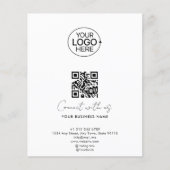 Simple Script Connect with US Logo QR Code Promo Flyer (Voorkant)