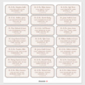 Simple Script Cuivre & Beige Étiquette de adresse  (Feuille)