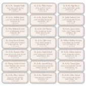 Simple Script Cuivre & Beige Étiquette de adresse  (Devant)