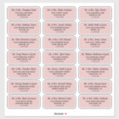 Simple Script Dusty Étiquette de adresse invité ro (Feuille)