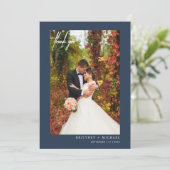 Simple Script Dusty Marine Merci photo moderne (Debout devant)