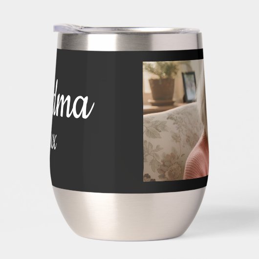 Simple Script Grandma Est.Photo Year Black (Droite)