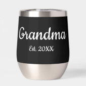 Simple Script Grandma Est.Photo Year Black (Arrière)