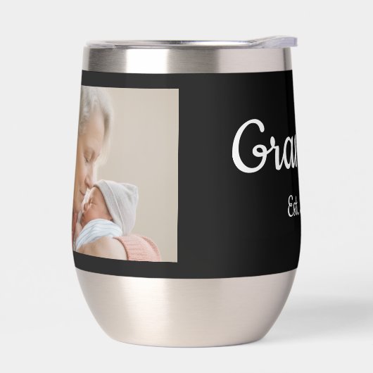 Simple Script Grandma Est.Photo Year Black (Gauche)