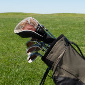 Simple Script Grandma Est.Photo Year Black Golfheadcover (Insitu)