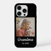 Simple Script Grandma Est.Photo Year Phone Case (Verso)