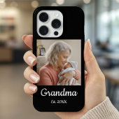 Simple Script Grandma Est.Photo Year Phone Case