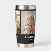 Simple Script Grandma Year Est. 3 Photo Geïsoleerde Drinkbeker (Achterkant)
