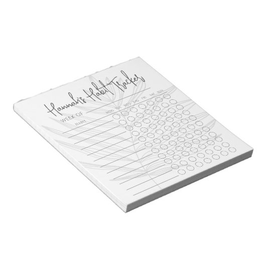 Simple Script Hebdomadaire Habit Tracker Bloc-note (Incliné)