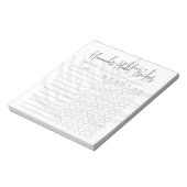 Simple Script Hebdomadaire Habit Tracker Bloc-note (Tourné)