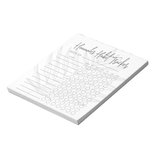 Simple Script Hebdomadaire Habit Tracker Bloc-note (Tourné)