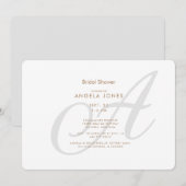 Simple Script Initial Moderne Invitation de Fête d (Devant / Derrière)