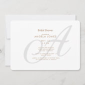 Simple Script Initial Moderne Invitation de Fête d (Devant)