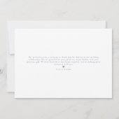 Simple Script Minimaliste Mariage Merci Cartes. (Dos)